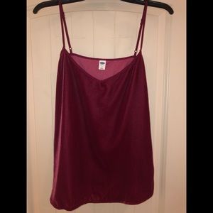 Old Navy Cranberry Cocktail Velvet Tank